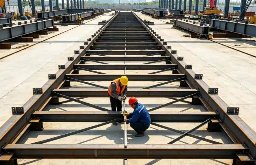 Muntatge d'estructura d'acer in situ + Flux de treball de construcció d'elevació integral + Consideracions clau