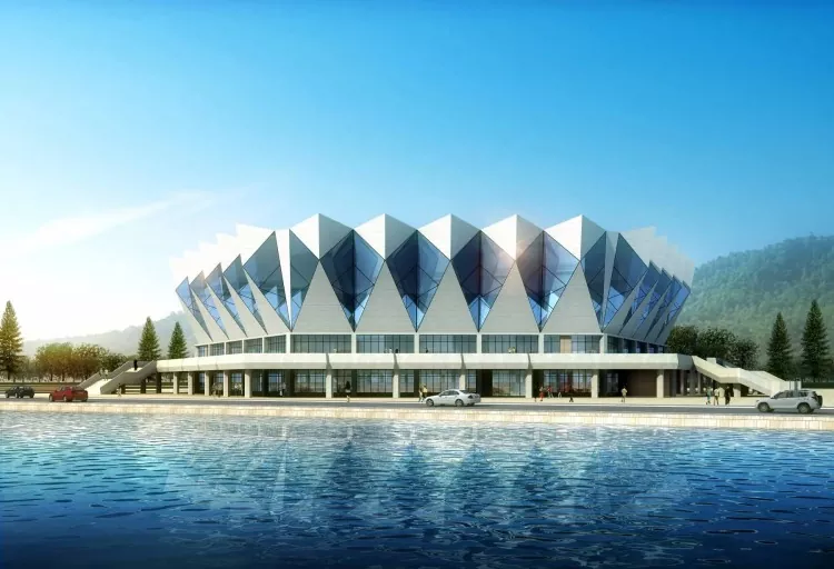 Estadi de construcció d'acer de forma dissenyada