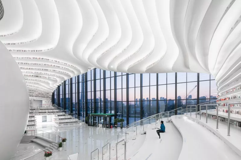 Steel Frame Urban Library
