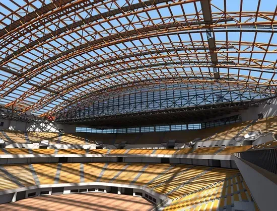 Estadi de marc espacial d'acer de gran abast