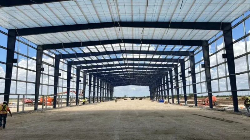 Construcció d'acer de marc de portal