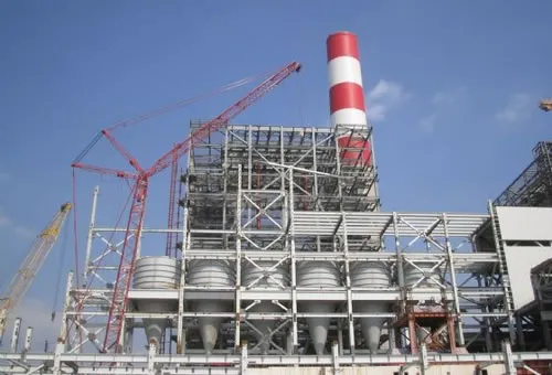 Estructura d'acer de la central elèctrica
