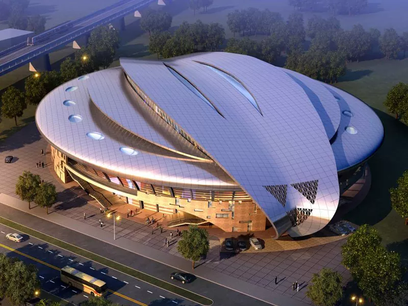 Construcció d'estadi prefabricat amb estructura d'acer