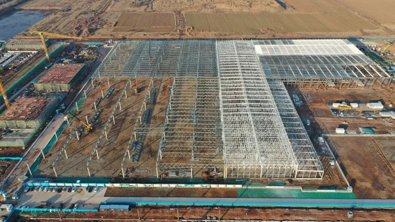 Construcció del centre de distribució d'entrega express Steel