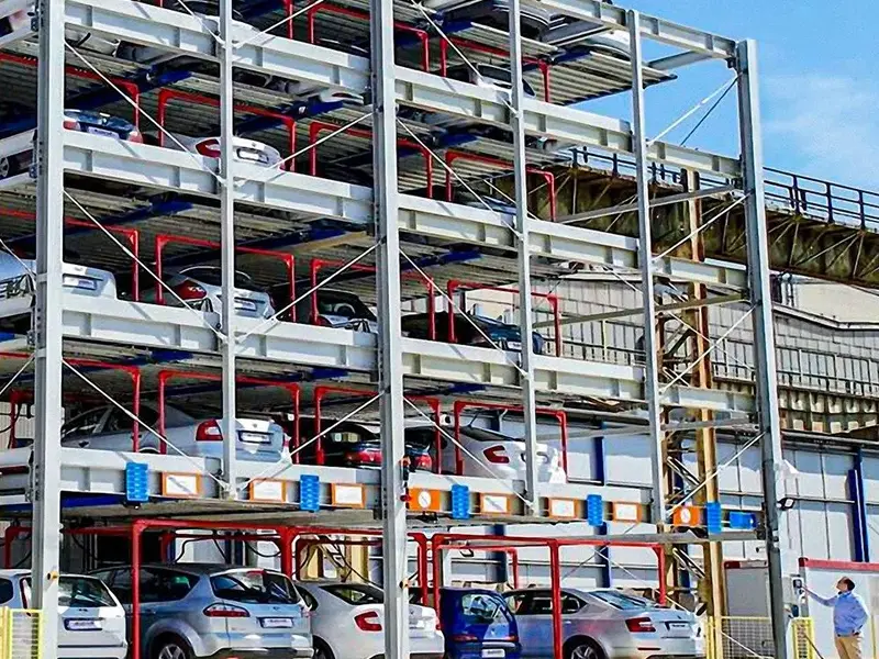 Edifici integrat de càrrega d'aparcament d'acer