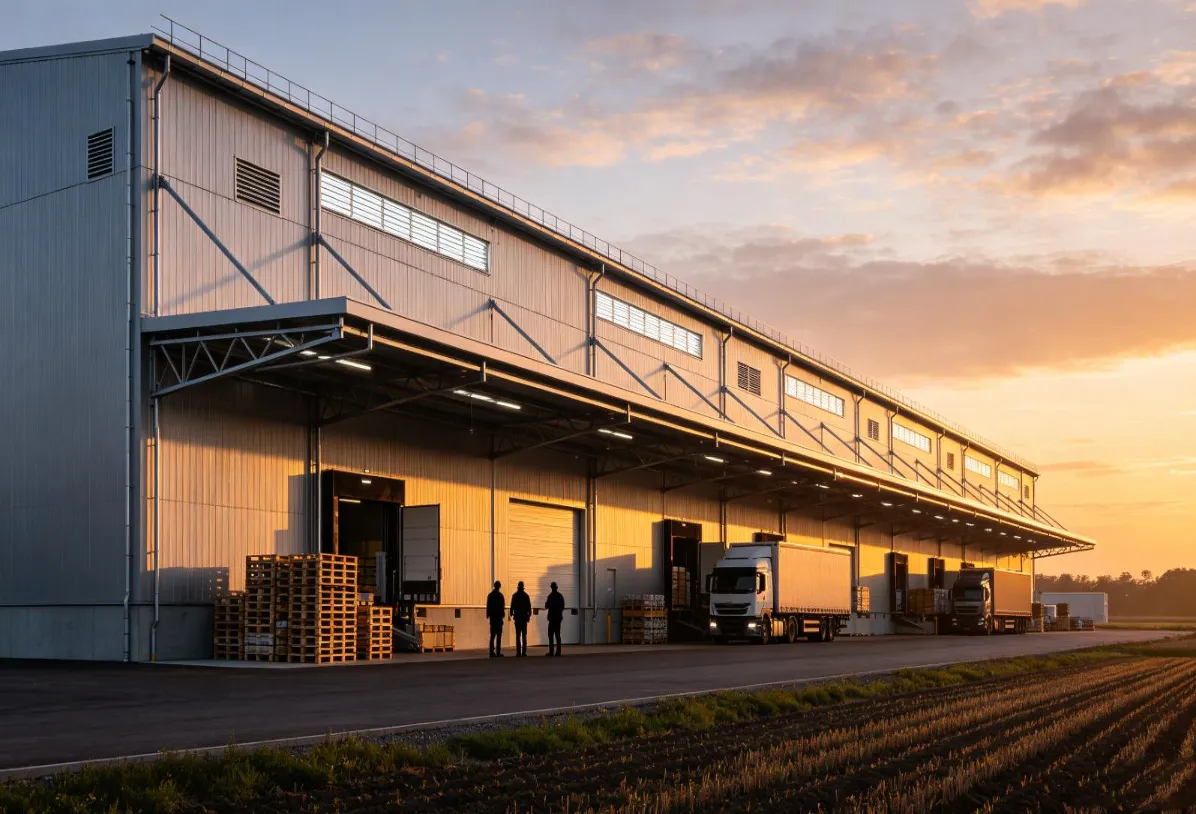 Construcció de centre logístic de productes agrícoles d'estructura d'acer