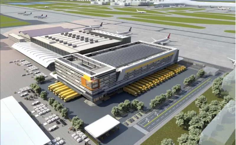 Terminal de càrrega de l'aeroport d'estructura d'acer