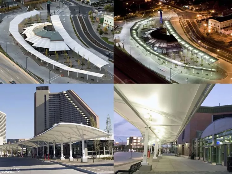 Terminal d'autobusos d'estructura d'acer