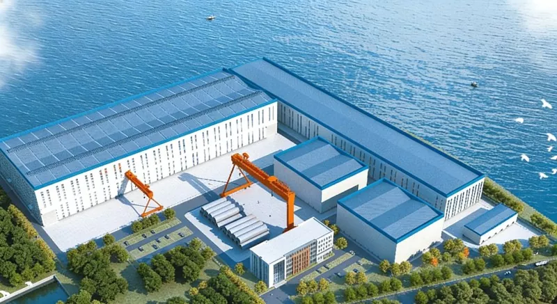 Fàbrica d'energia eòlica marina d'estructures d'acer