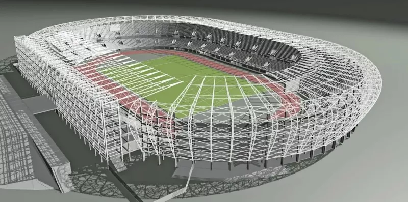 Estadi a l'aire lliure d'estructura d'acer