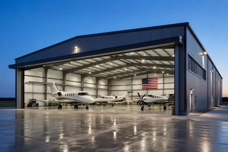 Estructura d'acer Construcció d'hangar privat